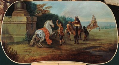 El baño de los caballos, entre 1701 y 1800 (óleo sobre lienzo) de Unknown artist