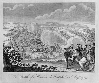 La Batalla de Minden en Westfalia de Unknown artist