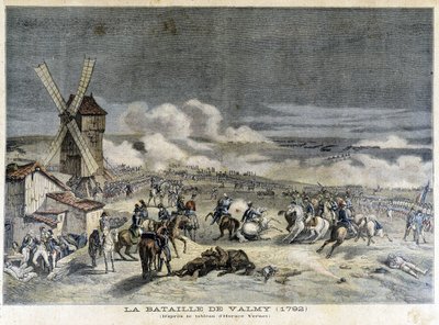 La batalla de Valmy (1792), según la pintura de Horace Vernet. Ilustración del "Petity Journal" de 1892 de Unknown artist