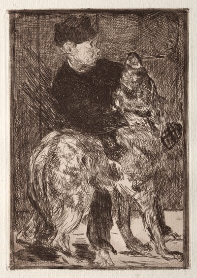 El niño con un perro de Unknown artist