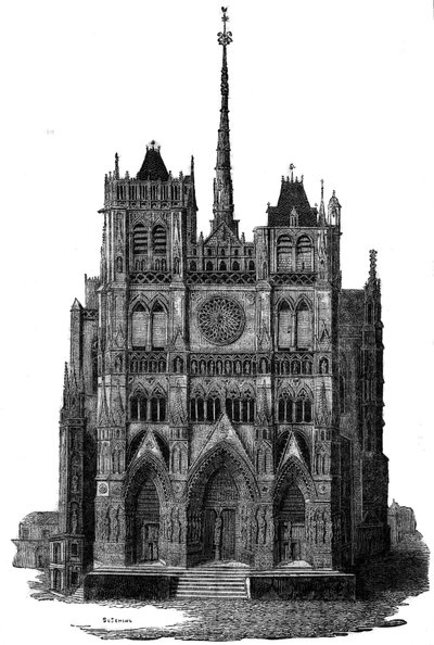 La Catedral de Amiens en el siglo XIX de Unknown artist