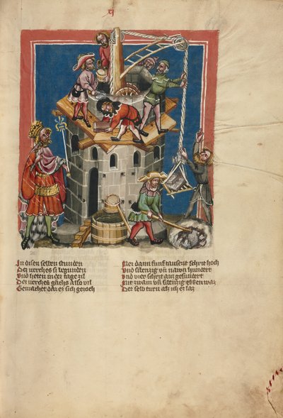 La construcción de la Torre de Babel de Unknown artist