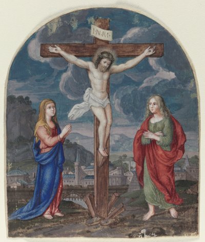 La Crucifixión: Miniatura extraída de un libro de oraciones de Unknown artist