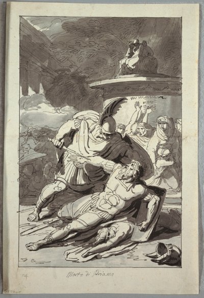 La muerte de Príamo de Unknown artist