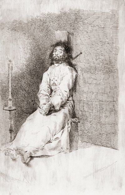 El hombre garroteado, c.1780 de Unknown artist