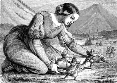 La Señorita Gigante, la saga de la Señorita Gigante jugando con la gente de tamaño normal, Histórico de Unknown artist