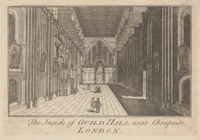 Interior del Guild Hall, cerca de Cheapside, Londres de Unknown artist