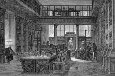 El Instituto de Francia en París - sala de lectura del INSTITUTO DE FRANCIA de Unknown artist