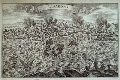 El terremoto de Lisboa en 1755 de Unknown artist