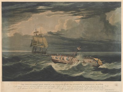 El Melancólico Naufragio del Frances Mary de St Johns... la aparición el 7 de marzo de 1826 de la Fragata de Su Majestad la Rubia... de Unknown artist