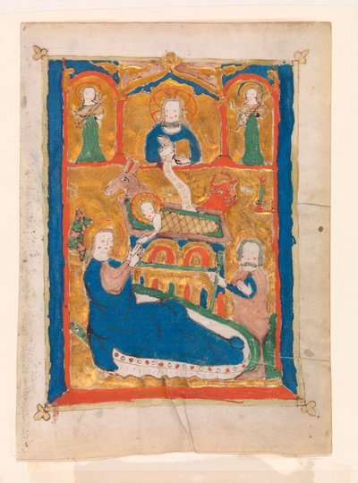 La Natividad con Dios Padre, José y Ángeles de Unknown artist