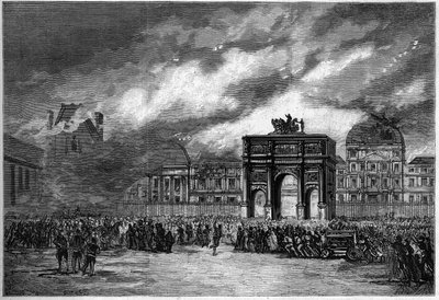 La Comuna de París en 1871. Incendio del palacio de las Tullerías durante la semana sangrienta (22-28 de mayo) de Unknown artist