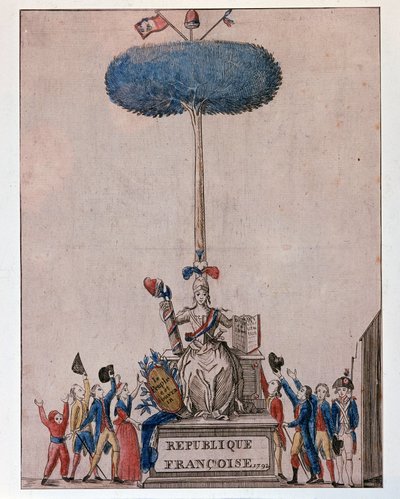 El Pueblo es Soberano - Alegoría de la República Francesa y Árbol de la Libertad de Unknown artist