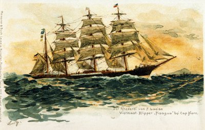 El clip de Pisagua en el Cabo de Hornos. Ilustración del siglo XIX de Unknown artist