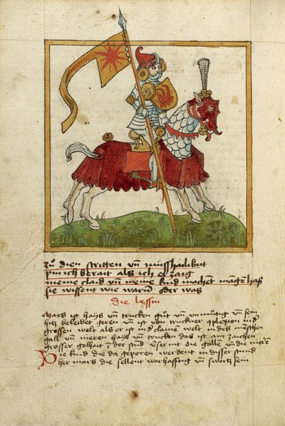 El planeta Marte como caballero acorazado a caballo de Unknown artist