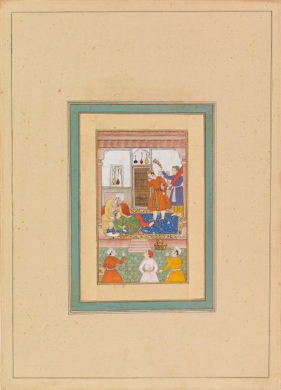 El Qazi de Hamadan y un joven de Unknown artist