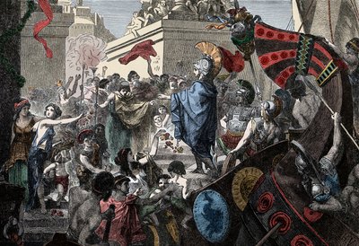 El regreso de Alcibíades a Atenas de Unknown artist