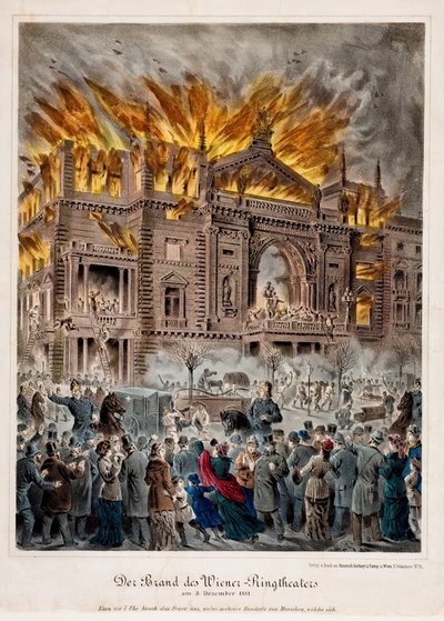 El incendio del Ringtheater en Viena el 8 de diciembre de Unknown artist
