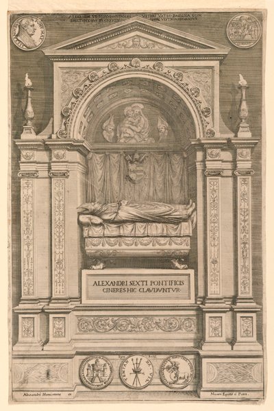 La tumba del Papa Alejandro VI de Unknown artist