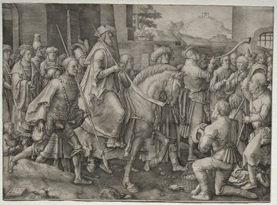 El triunfo de Mardoqueo de Unknown artist