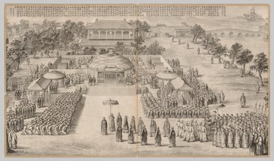 The Victory Banquet: from Battle Scenes of the Quelling of Rebellions in the Western Regions, with Imperial Poems de Unknown artist