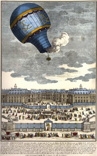 El globo aerostático construido en Versalles en 1783. de Unknown artist
