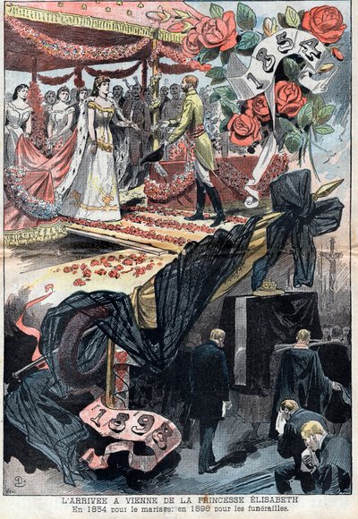 La llegada a Viena de Elisabeth de Wittelsbach de Unknown artist