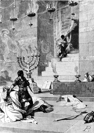 La captura de Jerusalén por Tito alrededor del 80 d.C. Grabado del siglo XIX de Unknown artist
