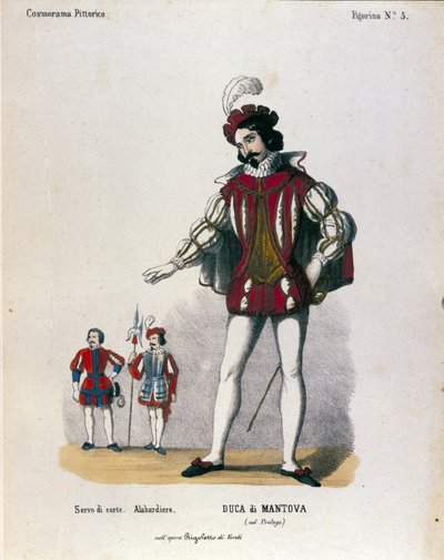 El personaje del Duque de Mantua en la ópera “Rigoletto” del compositor Giuseppe Verdi (1813-1901) de Unknown artist