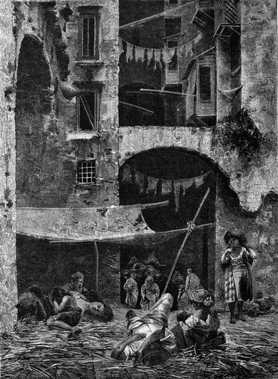 La epidemia de cólera en Nápoles en 1836 de Unknown artist