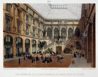 El patio de honor del Gran Hotel del Louvre de Unknown artist