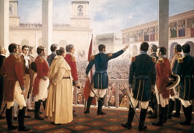 La declaración de Independencia de Perú de Unknown artist