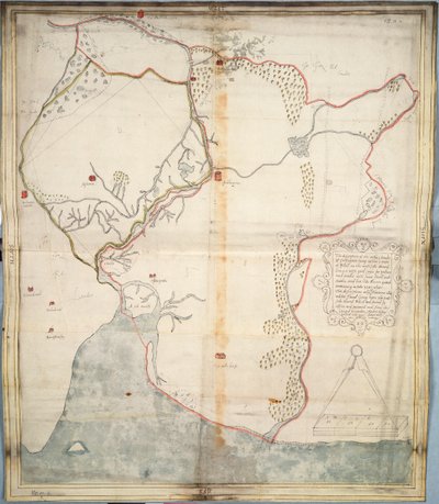 Descripción del castillo y las tierras de Insbeguin situadas a menos de 3 millas de Yohall, en su parte occidental. de Unknown artist