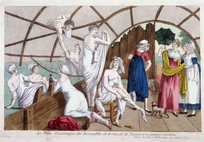 El baño económico del increíble (15 centavos), calle de la tenería, principios del siglo XIX, Carnavalet de Unknown artist
