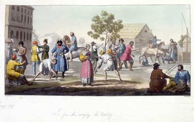 El juego de svayky y babky, Rusia. de Unknown artist