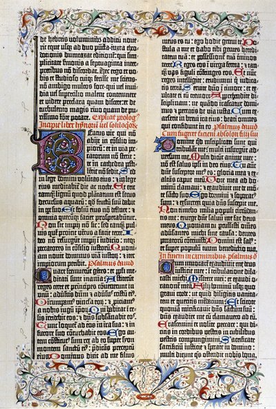 La Biblia latina de Gutenberg con 42 líneas - 1455. de Unknown artist