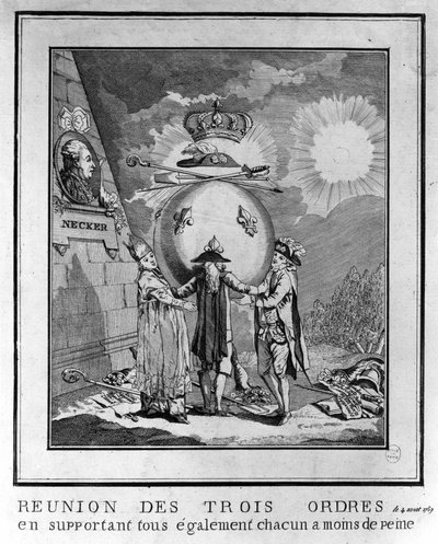 La reunión de los tres órdenes, 4 de agosto de Unknown artist
