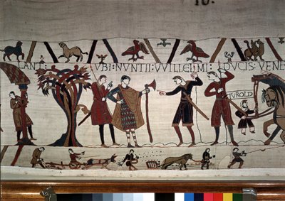 Los mensajeros del Duque Guillermo (1027 - 1087) vienen a encontrar a Guy de Ponthieu - Tapiz de Bayeux, conocido como Bordado de la Reina Matilde de Unknown artist
