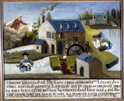 El milagro del niño Vincent Grosair, salvado de ahogarse por Santa Ana, 13 de julio de Unknown artist