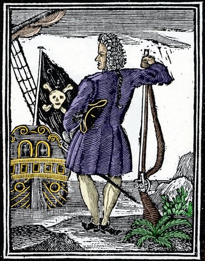 El pirata “caballero” Stede Bonnet (1688-1718) de Unknown artist