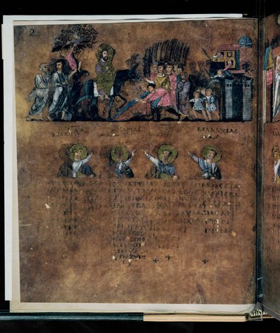 La púrpura del Codex Rossanensis, siglo VI (manuscrito) de Unknown artist