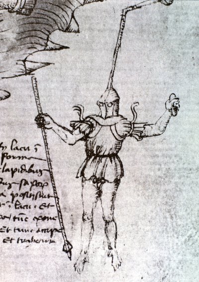 El escafandro imaginado por Mariano di Lacopo, llamado Il Taccola en el siglo XV de Unknown artist