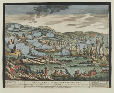 La toma de la Isla de Francia (Mauricio), 2 de diciembre de 1810 (xilografía, coloreada) de Unknown artist