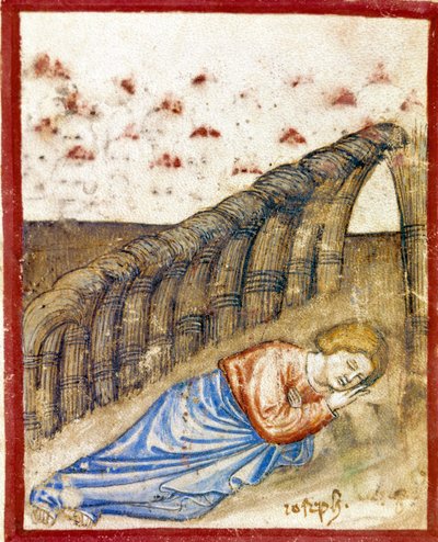La visión de José, hijo de Jacob (Miniatura del códice 212 o Biblia de Padua) 1390-1400 Rovigo, Accademia dei Concordi de Unknown artist