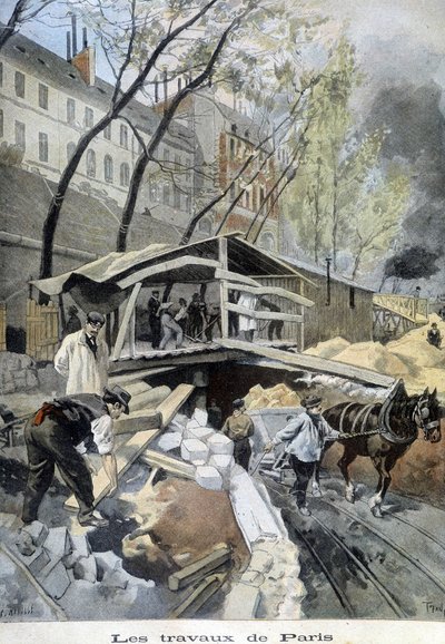 Las obras del metro en París - en "Le Petite Journal", mayo de 1899 de Unknown artist