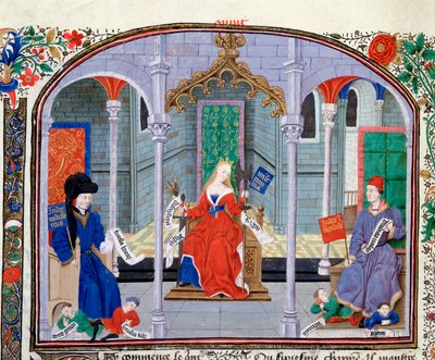 Teoría de la Justicia. Miniatura del manuscrito 