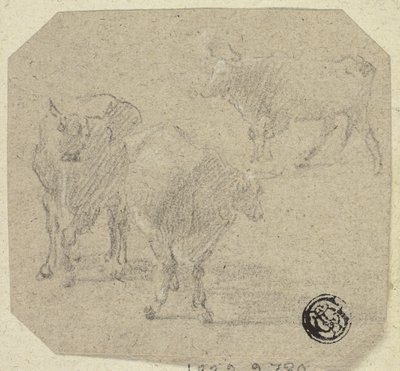 Tres vacas de Unknown artist