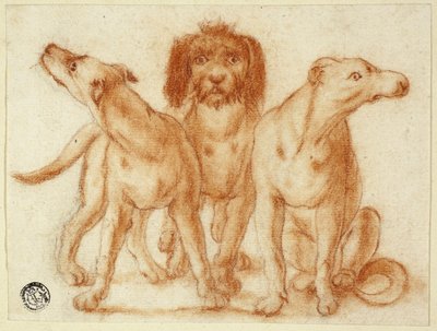 Tres perros de Unknown artist