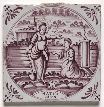 Azulejo- Escena del Antiguo Testamento de Unknown artist