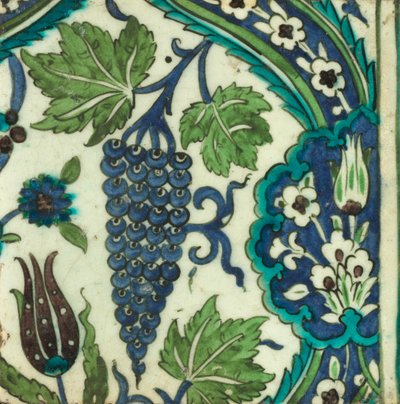Azulejo con racimo de uvas de Unknown artist